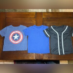 Kids Graphic and Solid T-Shirts Set